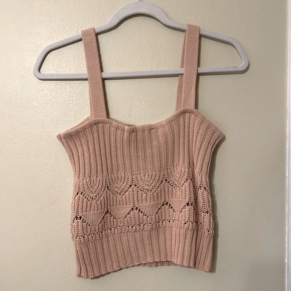 Lulu’s Point for Me Pointelle Knit Tank Top Size M - Picture 7 of 7